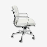 Luxurious Eames Soft Pad Office Chair EA 217 - Low Back | Elegant White Leather